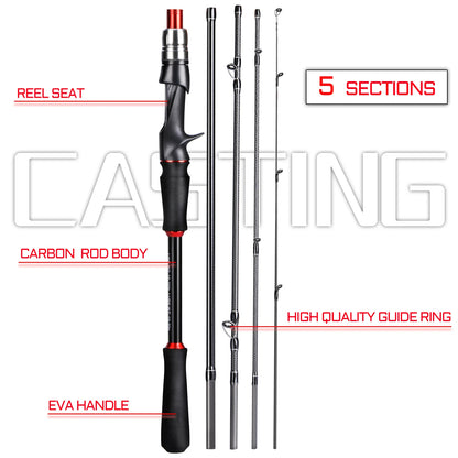 Exciting fishing escapes™ Carbon Fiber Casting Rod